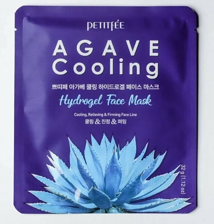 Agave Cooling маска. Agave Cooling Hydrogel face Mask. Petitfee Agave Cooling Hydrogel face Mask. [Petitfee] гидрогелевая маска для лица Агава Agave Cooling Hydrogel face Mask, 1 шт.